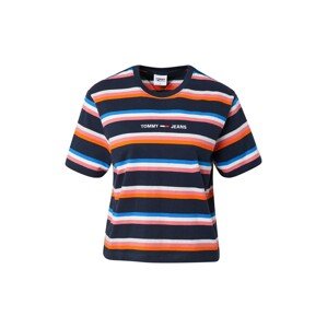 Tommy Jeans Tričko  tmavě modrá / oranžová / růžová / bílá