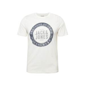 JACK & JONES Tričko noční modrá / šedá / bílá