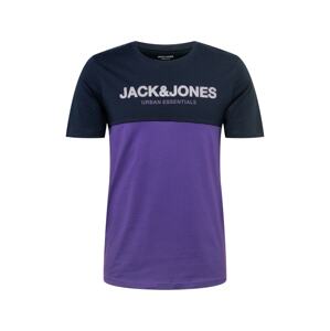 JACK & JONES Tričko  námořnická modř / tmavě fialová / bílá