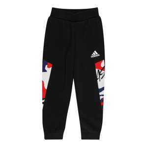 ADIDAS PERFORMANCE Sportovní kalhoty  černá / bílá / námořnická modř / světle červená