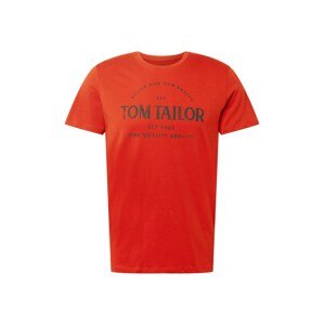 TOM TAILOR Tričko  tmavě oranžová / námořnická modř