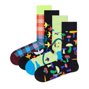 Happy Socks Ponožky  černá / petrolejová / tmavě oranžová / žlutá / fialová