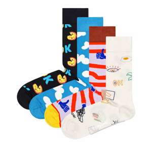 Happy Socks Ponožky  béžová / nebeská modř / černá / světle šedá / mix barev