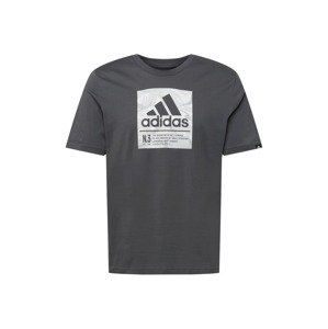 ADIDAS PERFORMANCE Funkční tričko  tmavě šedá / bílá / světle šedá