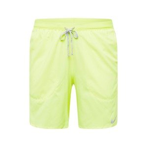 NIKE Sportovní kalhoty 'Flex Stride'  šedá / světle zelená