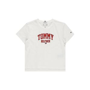 TOMMY HILFIGER Tričko  červená / bílý melír