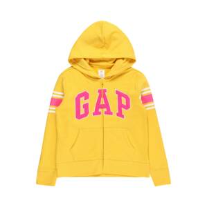 GAP Mikina s kapucí  žlutá / pink / bílá