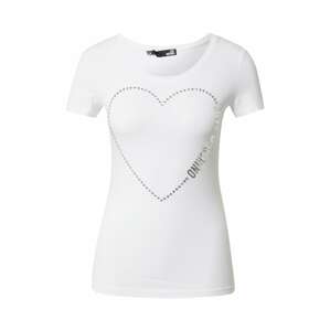 Love Moschino Tričko  bílá / stříbrná