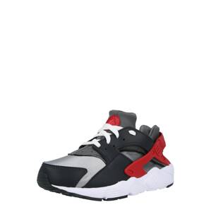 Nike Sportswear Tenisky 'Huarache' stříbrně šedá / světle šedá / ohnivá červená / černá