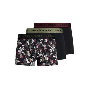JACK & JONES Boxerky rákos / mix barev / karmínově červené / černá