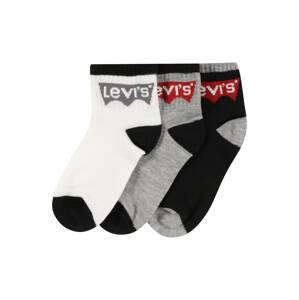 LEVI'S Ponožky 'BATWING'  černá / bílá / červená / šedý melír