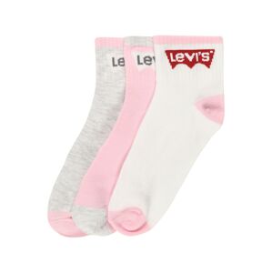 LEVI'S Ponožky 'BATWING'  šedá / pink / bílá