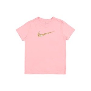 Nike Sportswear Tričko  růžová / tmavě žlutá / brokátová