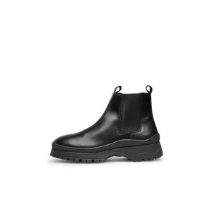 Last Studio Jerold/05 Black Leather Boots  černá