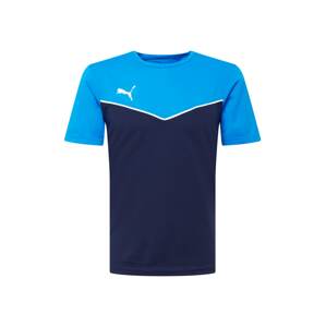 PUMA Funkční tričko 'Individual Rise'  námořnická modř / světlemodrá / bílá