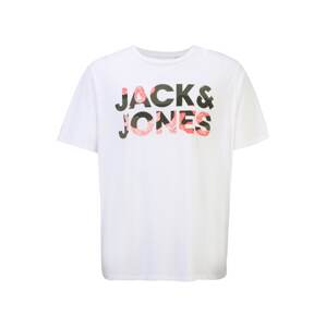 Jack & Jones Plus Tričko 'SOLDIER'  bílá / černá / červená