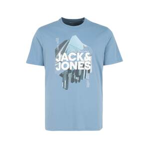 Jack & Jones Plus Tričko 'YORK'  světlemodrá / bílá / tmavě modrá