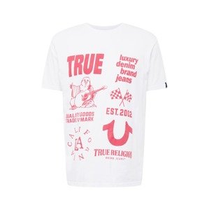 True Religion Tričko  bílá / melounová