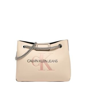 Calvin Klein Jeans Taška přes rameno  světle béžová / růžová / černá