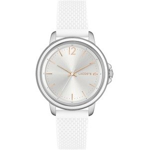 LACOSTE Analogové hodinky  bílá / stříbrně šedá