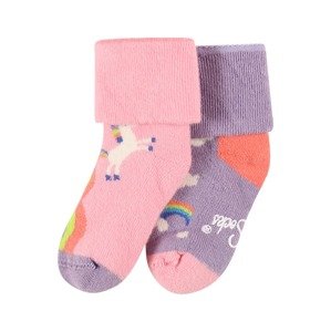 Happy Socks Ponožky 'Rainbow & Unicorn'  mix barev / světle fialová / růžová / bílá / červená