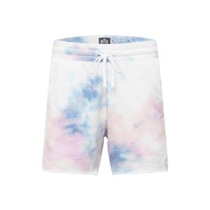 HOLLISTER Kalhoty  offwhite / modrá / světle růžová