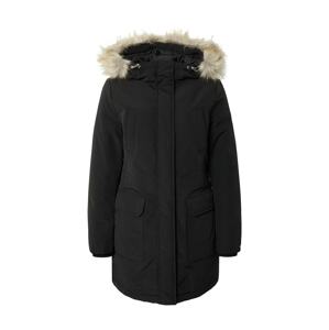Tommy Jeans Zimní kabát hnědý melír / černá
