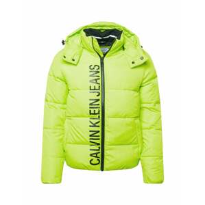 Calvin Klein Jeans Zimní bunda  svítivě zelená / černá