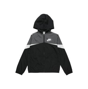 Nike Sportswear Přechodná bunda  černá / bílá / tmavě šedá