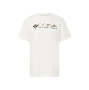COLUMBIA Funkční tričko  světle šedá / černá / přírodní bílá