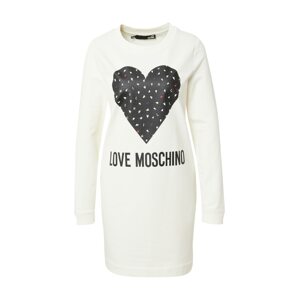 Love Moschino Šaty  bílá / černá / červená