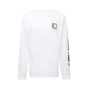 Carhartt WIP Tričko  bílá / zelená / černá