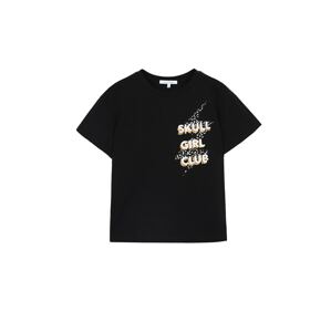 Scalpers T-Shirt  černá / bílá / zlatá