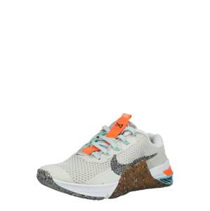 NIKE Sportovní boty 'Metcon 7'  světle šedá / oranžová / šedý melír / hnědá