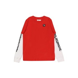 Abercrombie & Fitch Tričko červená / černá / bílá