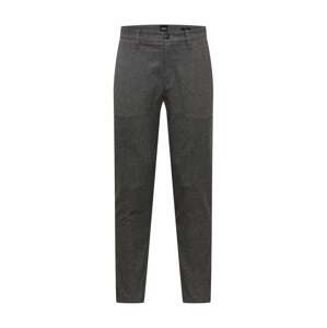 BOSS Casual Chino kalhoty 'Schino-Taber'  černá / šedý melír