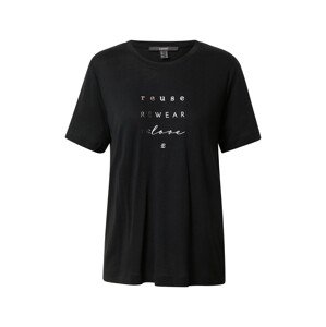 Esprit Collection Tričko  šedobéžová / černá / bílá