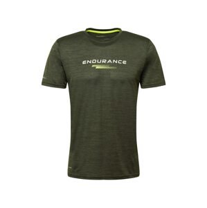 ENDURANCE Funkční tričko 'Portofino'  olivová / bílá / jablko