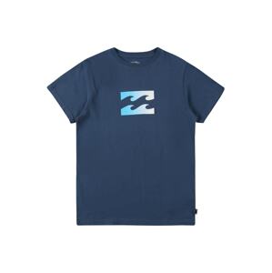 BILLABONG Funkční tričko 'WAVE'  marine modrá / aqua modrá / bílá