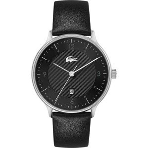 LACOSTE Analogové hodinky  stříbrná / černá