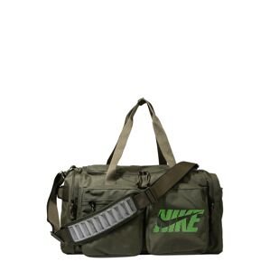 NIKE Sportovní taška  khaki / svítivě zelená / černá
