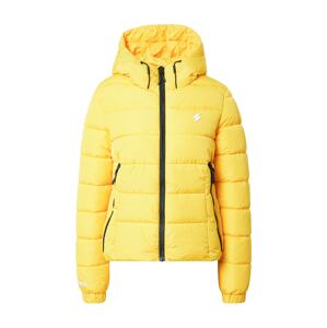 Superdry Zimní bunda  žlutá / černá / bílá