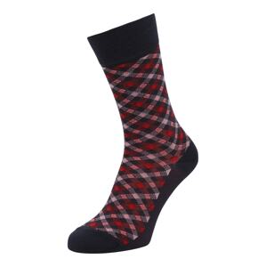 FALKE Ponožky 'Smart Check'  tmavě modrá / červená / černá / bílá