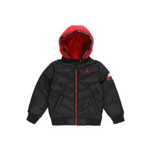 Jordan Zimní bunda  černá / červená / bílá