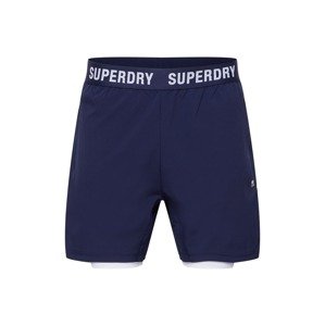 Superdry Sportovní kalhoty  marine modrá / černá / bílá