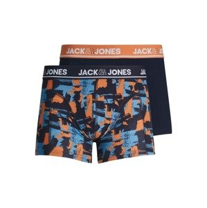 JACK & JONES Boxerky 'Collage'  námořnická modř / oranžová