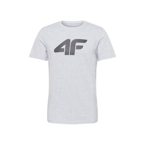 4F Funkční tričko  šedý melír / antracitová