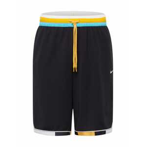 NIKE Sportovní kalhoty  černá / bílá / svítivě modrá / žlutá