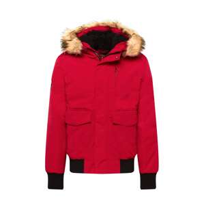 Superdry Zimní bunda 'EVEREST'  červená / černá
