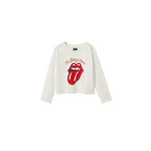 MANGO KIDS Tričko 'The Rolling Stones'  bílá / červená / černá